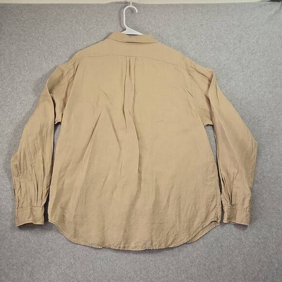 Polo Ralph Lauren Shirt Mens XL Silk Linen Button Down Long Sleeve Polo Classic - Picture 5 of 10